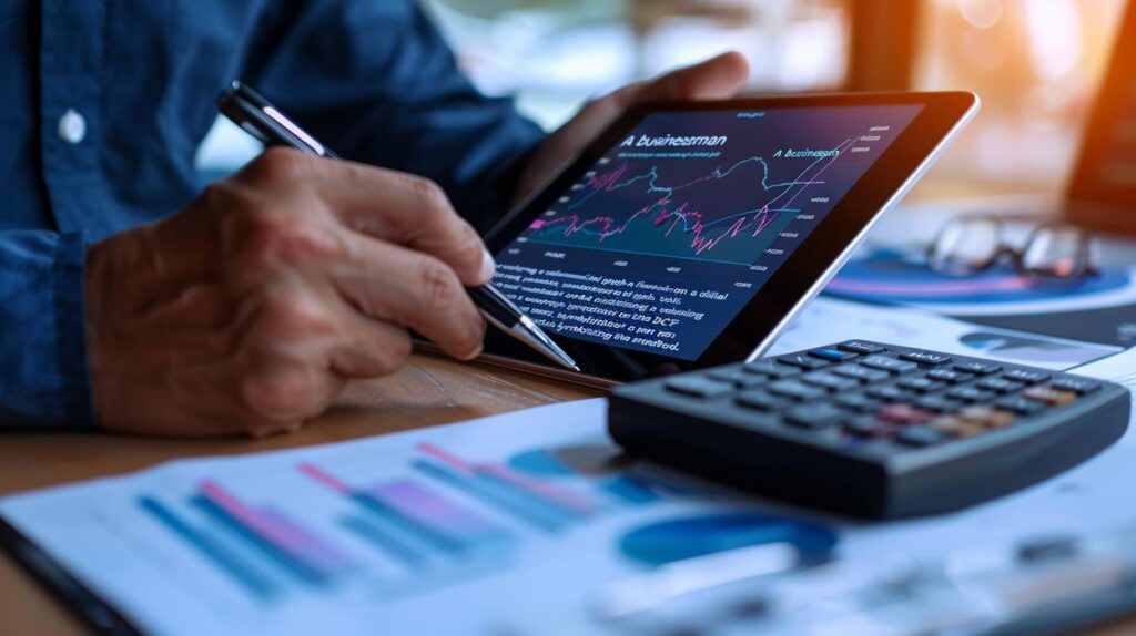 Finanzanalyse-Diagramm mit Schwerpunkt auf der DCF-Methode zur Unternehmensbewertung