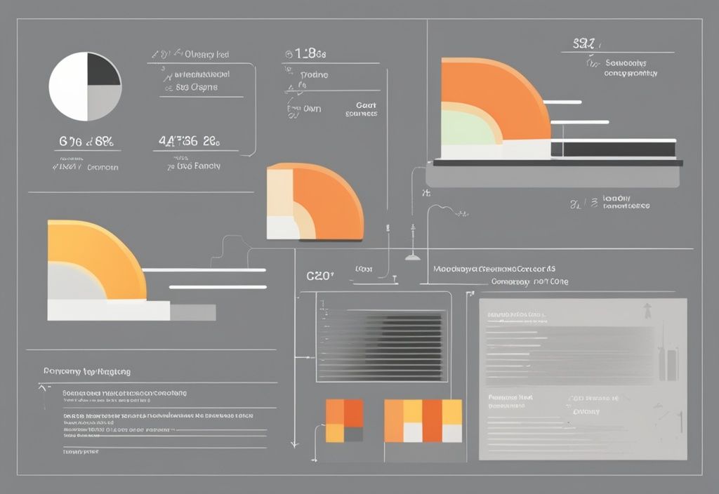 Digitale Illustration einer Grafik, die die Aufteilung von primären und sekundären Gemeinkosten im Unternehmensbudget zeigt, mit Hervorhebung der sekundären Gemeinkosten.