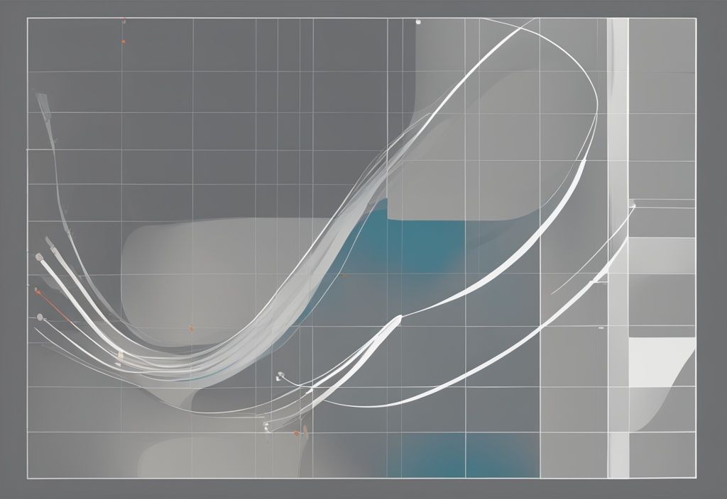 Moderne digitale Malerei mit grauem Farbschema, zeigt ein Diagramm mit mehreren Kurven für verschiedene Zielfunktionen und einem Punkt für die optimale Lösung