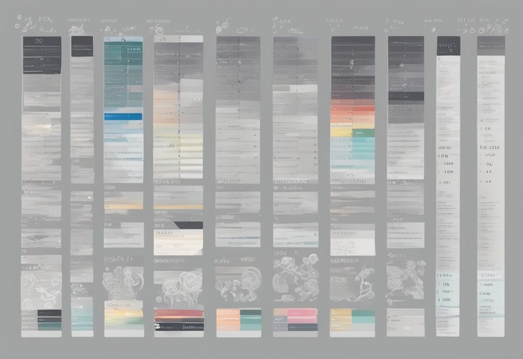 Moderne digitale Malerei mit grauem Farbschema, zeigt eine Übersicht der Kontenklassen 0-9 mit kurzen Beschreibungen zu jeder Klasse.