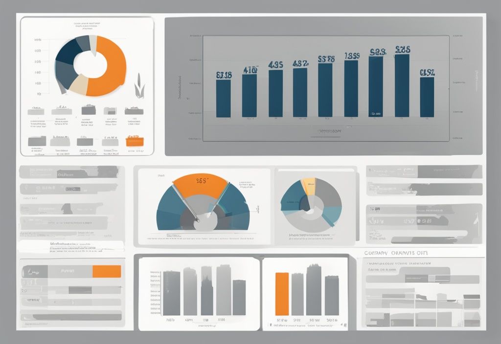 Moderne digitale Illustration in Grau zeigt ein Diagramm zur Aufteilung von primären und sekundären Gemeinkosten im Unternehmensbudget, wobei die sekundären Gemeinkosten hervorgehoben sind.